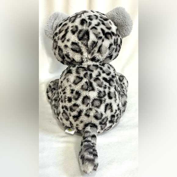 Animal Adventure White Gray & Black Leopard Print Plush 18” Soft Stuffed Animal - Picture 6 of 16